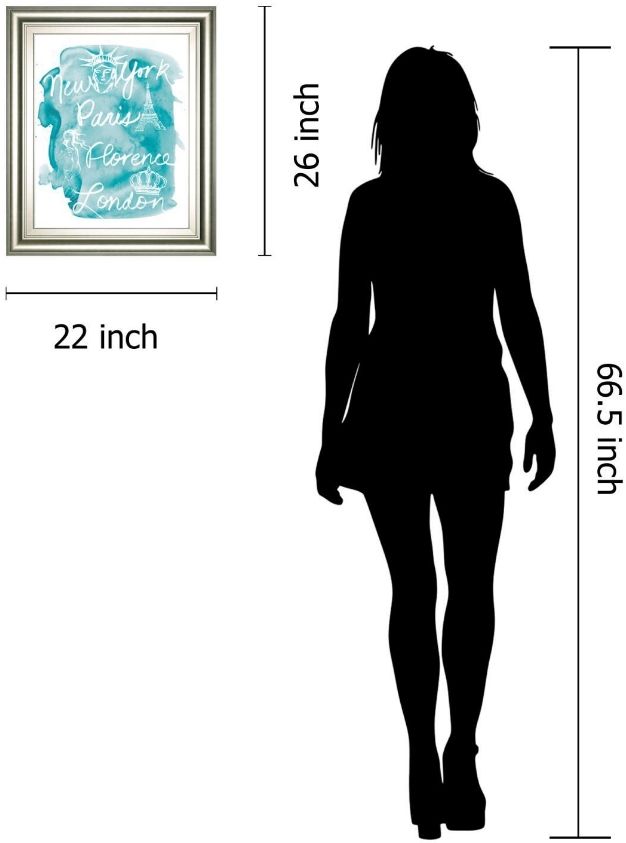 Classy Living Lottie Fontaine Sightseeing I 22"W Wall Art-2