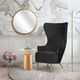 TOV Furniture Julia Black Velvet Wingback Accent Chair-1