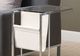 Monarch Specialties Inc. Glass Top White Chrome Metal Accent Table with a Magazine Rack-1
