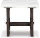 Signature Design by Ashley® Burkhaus White End Table with Dark Brown Base-1