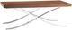 Lexington Home Loren Mirage Quartered Walnut Top Cocktail Table with Silver Base-0