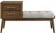 Elements International Malibu Gray/Walnut Bench-2