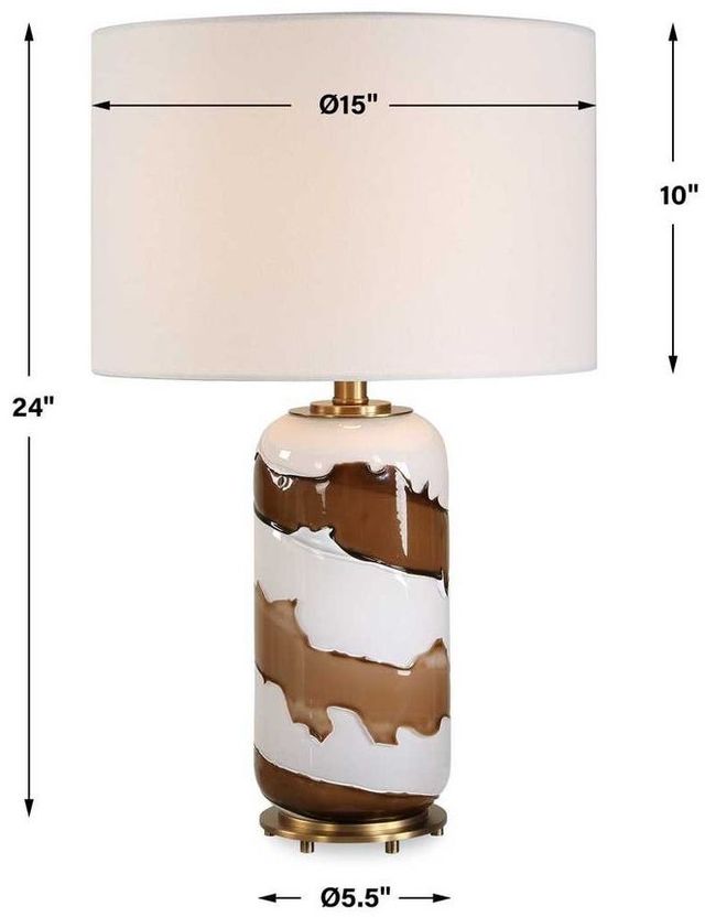Uttermost® Ararat Brown/White Table Lamp-2