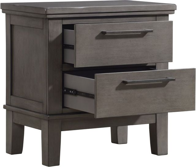 Benchcraft® Hallanden Antiqued Gray Nightstand-1