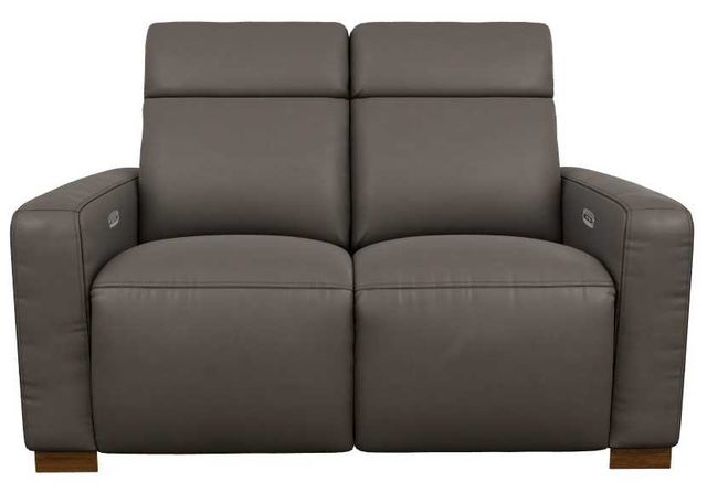 La-Z-Boy® Acadia Shitake Leather Power Reclining Loveseat with Headrest-1