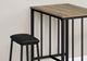 Monarch Specialties Inc. 3-Piece Black/Brown Counter Height Dining Set-2