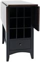 Jofran Inc. Asbury Park Autumn Brown Counter Drop Leaf Table with Black Base-3