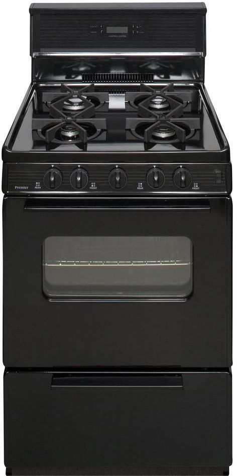 Premier 24" Black Freestanding Gas Range-0