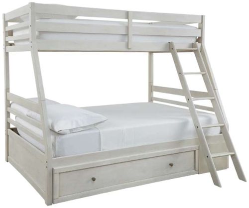 Signature Design by Ashley Robbinsdale Antique White Youth Twin/Full Storage Bunk Bed