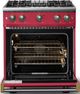Viking® 5 Series 30" Valentine Pro Style Gas (NG) Range with Brushed Brass Trim-1