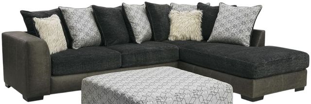 Albany Industries 2-Piece Oxford Ebony/Zaftig Ebony Chaise Sectional-0