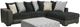 Albany Industries 2-Piece Oxford Ebony/Zaftig Ebony Chaise Sectional-0