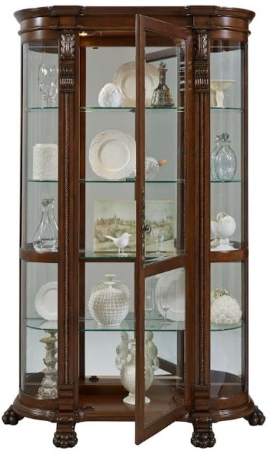 Pulaski™ PFC Maple Brown Curved End Curio -1