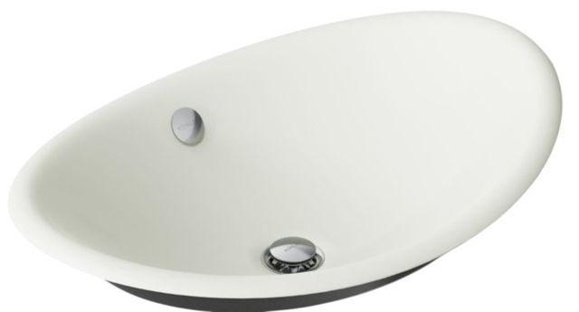 Kohler Iron Plains® Dune 20.75" Oval Vessel Bathroom Sink-0