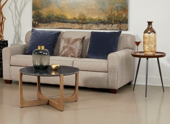 Coast2Coast Home™ Campbell Black Marble Cocktail Table with Natural Base-1