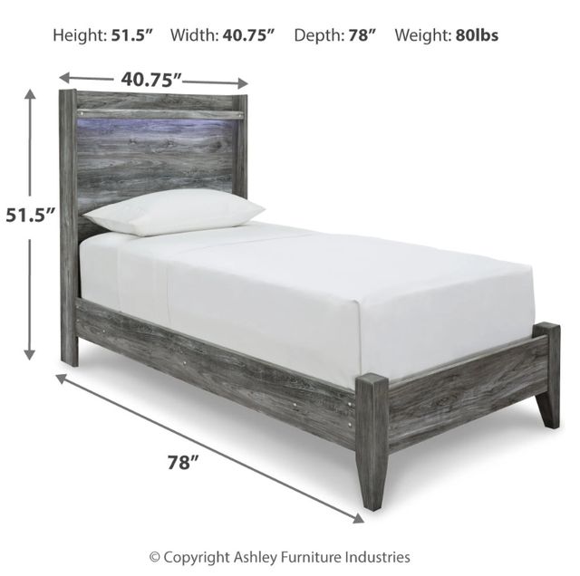 Signature Design by Ashley® Baystorm Gray Youth Twin Panel Bed-1