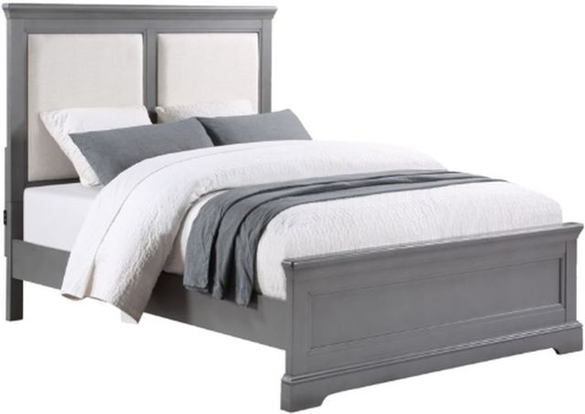 Winners Only® Tamarack Gray/White Queen Upholstered Panel Bed-0