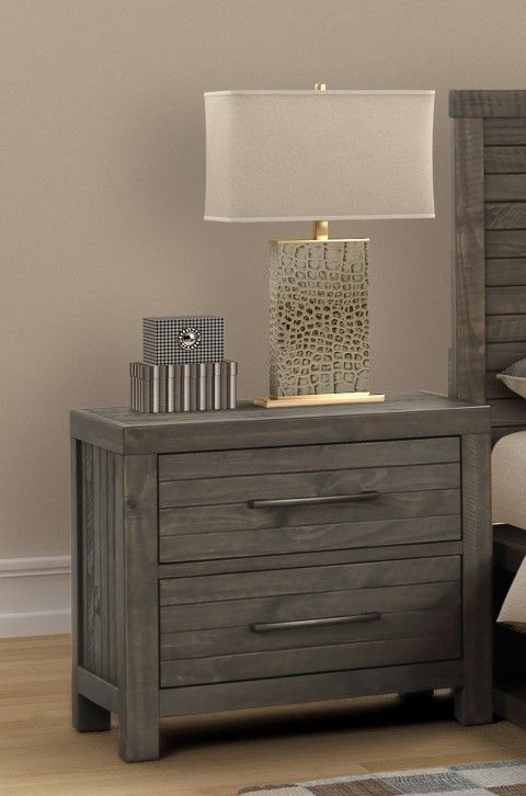 Bernards Carey Ridge Dark Grey Nightstand-0