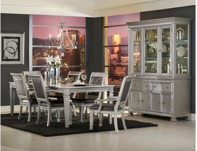 Homelegance® Bevelle Silver Dining Table-1