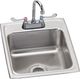 Elkay Lustertone® Classic 4-Piece Lustrous Satin 17" x 20" x 7-5/8" 2-Hole Single Bowl Drop-In Sink Set-0
