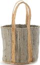 Giftcraft Gray/Natural Cotton & Jute Basket-0
