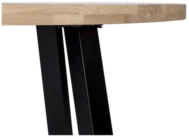 Moe's Home Collection Mila Brown Round Dinning Table with Black Metal Legs-1