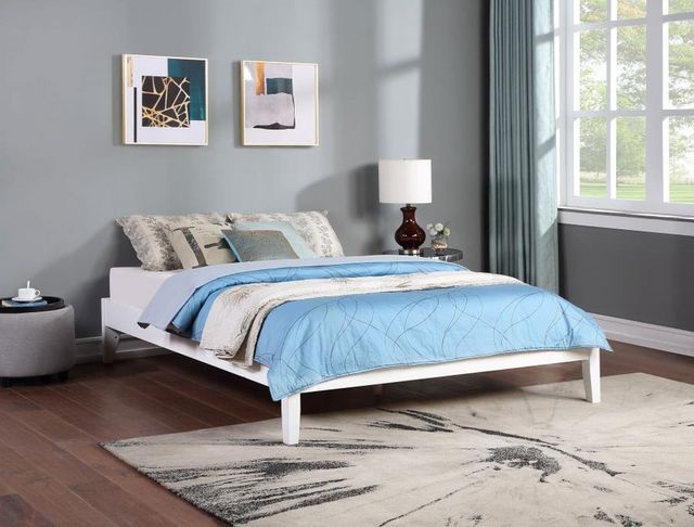 Coaster® Hounslow White Queen Platform Bed-6