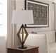 Cal® Lighting & Accessories Valence Brown/White Table Lamp-1