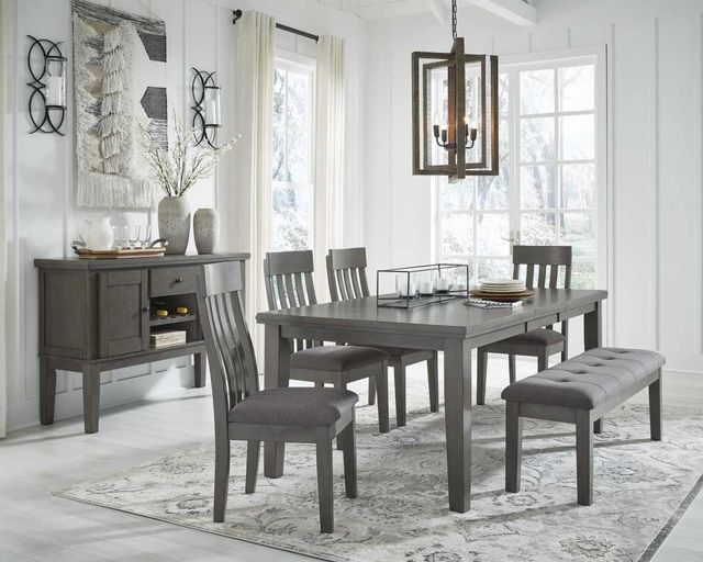 Signature Design by Ashley® Hallanden Gray 6-Piece Dining Set-4