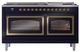 Ilve® Nostalgie II Noblesse 60'' Midnight Blue Pro Style Dual Fuel Range with Brass Trim-1