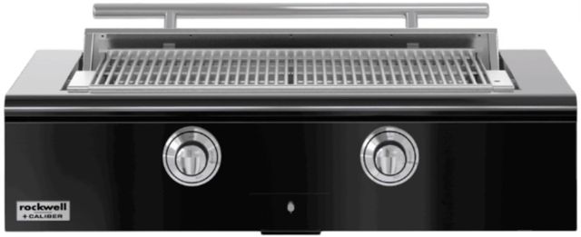 Caliber™ Rockwell Social 2-Burner Gloss Black Built-In Natural Gas Grill with Polished Chrome Hardware-0