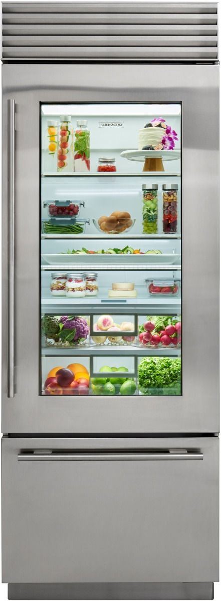 Sub-Zero® Classic Series 30" 17 Cu. Ft. Stainless Steel Built-In Bottom Freezer Refrigerator-2