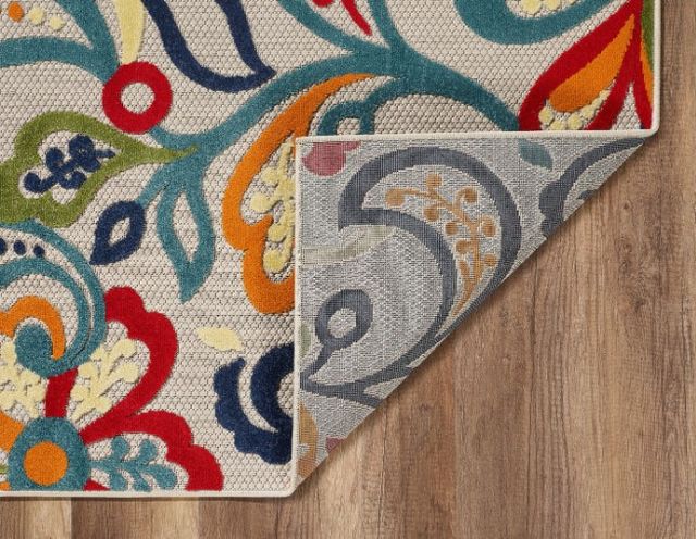 KAS Rugs Calla Ivory/Multi Leila 5'x7' Area Rug-3
