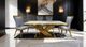 Furniture of America® Palazzo 7-Piece Gold Dining Table Set with Silver Chairs-0