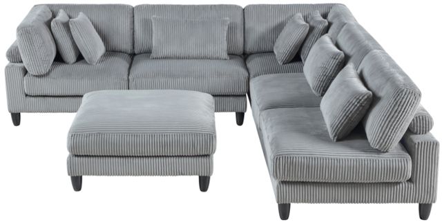 Homelegance® Robstown 6-Piece Gray Modular Sectional with Ottoman-2