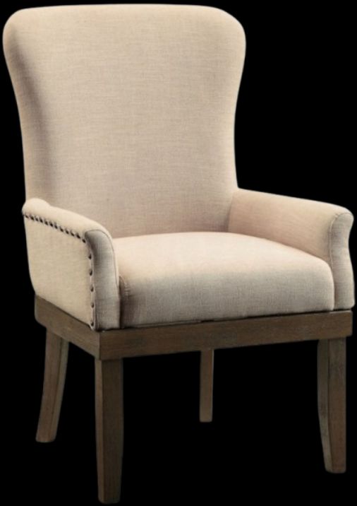 ACME Furniture Landon Beige/Salvage Brown Arm Chair-0