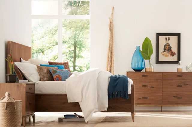 Modus Furniture Adler Natural Walnut King Panel Bed-1