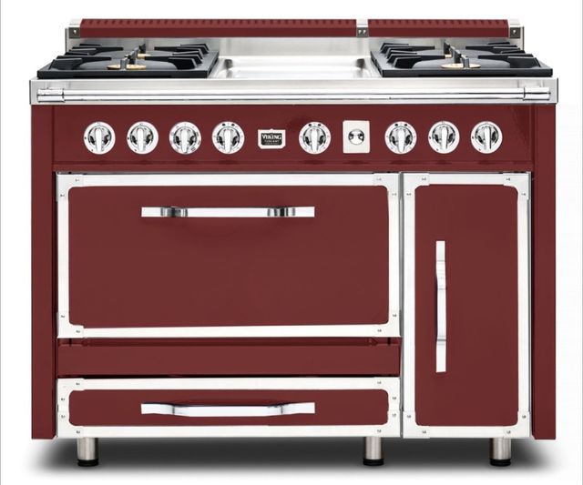 Viking® Tuscany 48" Reduction Red Dual Fuel Pro-Style Dual Fuel Natural Gas Range-0