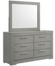 Coaster® Ives Gray High Gloss Dresser and Mirror-0