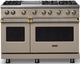 Viking® 5 Series 48" Nantucket Pro Style Gas (NG) Range with Brushed Brass Trim-0