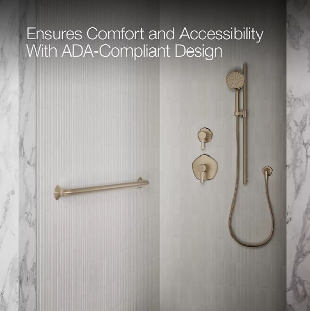 KOHLER® Occasion® Matte Black 42" Grab Bar-2