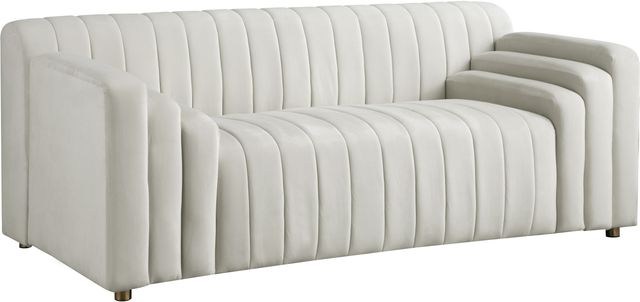 Meridian Furniture Naya Cream Upholstered Loveseat-0