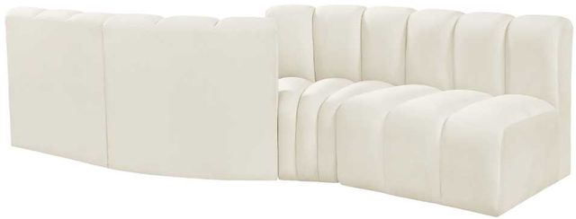 Meridian Furniture Arc 4-Piece Cream Upholstered Sectional-3