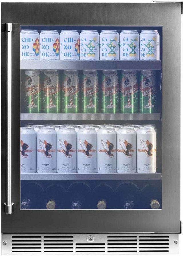 Silhouette Pro Gen 3 24" 5.2 Cu. Ft. Stainless Steel Built In Beverage Center-0