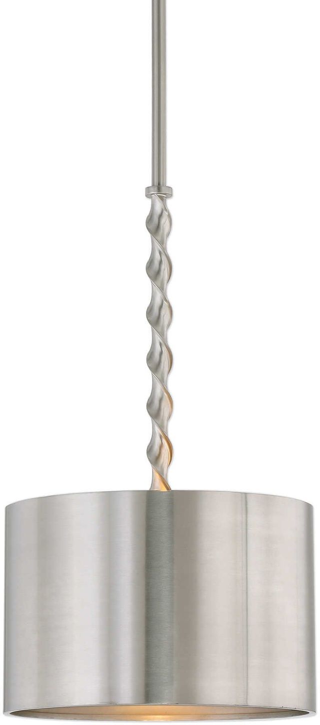 Uttermost by Kalizma Home Tori Brushed Nickel Drum Pendant Light-0