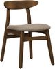 Monarch Specialties Inc. 2-Piece Dark Walnut/Beige 32" Upholstered Dining Side Chairs Set-0