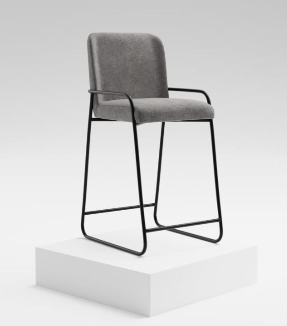 International Furniture Direct Seating Black/Gray 49" Bar Stool-1