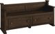 Vaughan-Bassett Scotsman Molasses King Panel Bed with Seagrass Headboard and Elder's Storage Bench Footboard-3