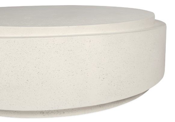 Moe's Home Collection Cosmo Off White Concrete Outdoor Coffee Table-1