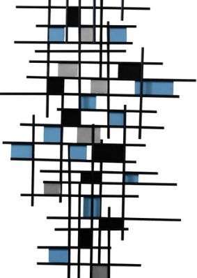 StyleCraft Black/Blue Abstract Wall Decor-1